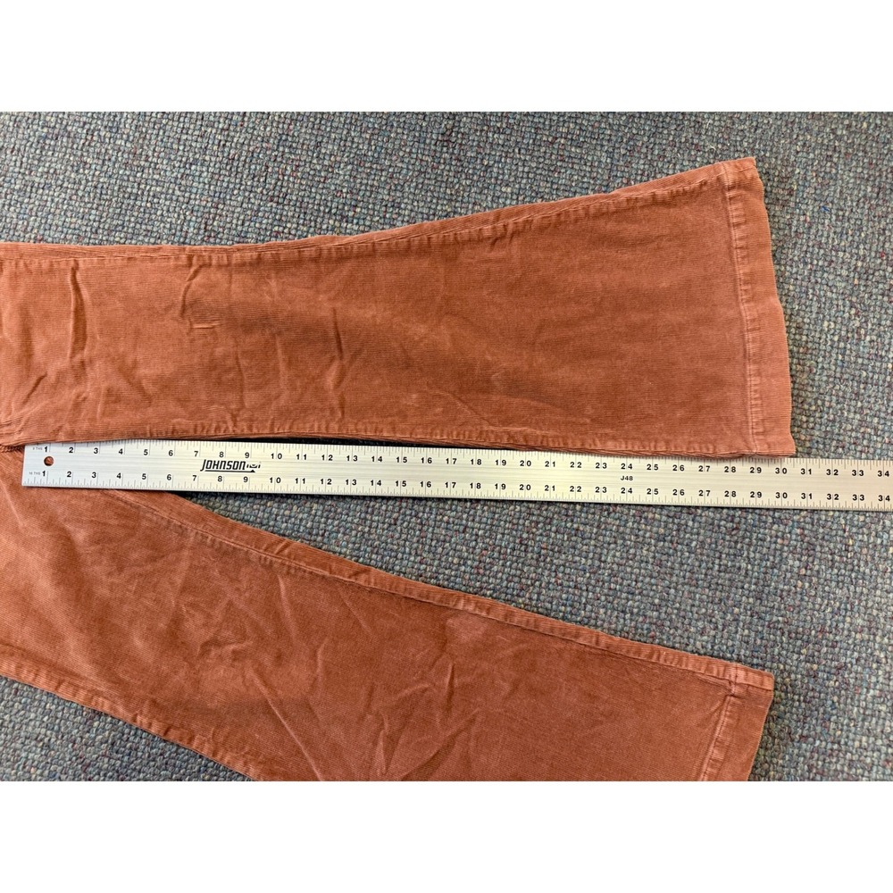 Rollas Eastcoast Flare Corduroy Pants Rust Terracotta High Rise 27 - Picture 6 of 10